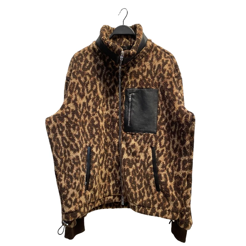 AMIRI/Fleece Jkt/XL/BRW/Animal Pattern/