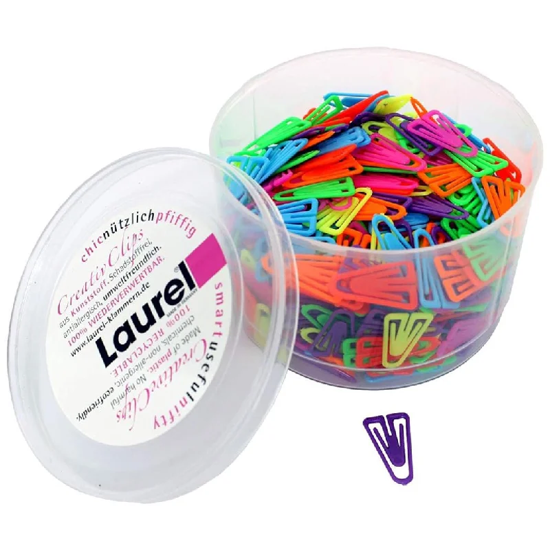 Handicraft supplies for making eco - friendly products​ Laurel Plasticlips Assorted 25 mm- Pack of 100