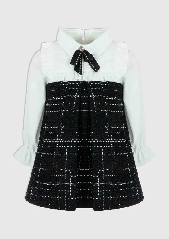 Ski resort model toys for winter - sports enthusiasts​ Lapin House Black And Ivory Tweed Dress