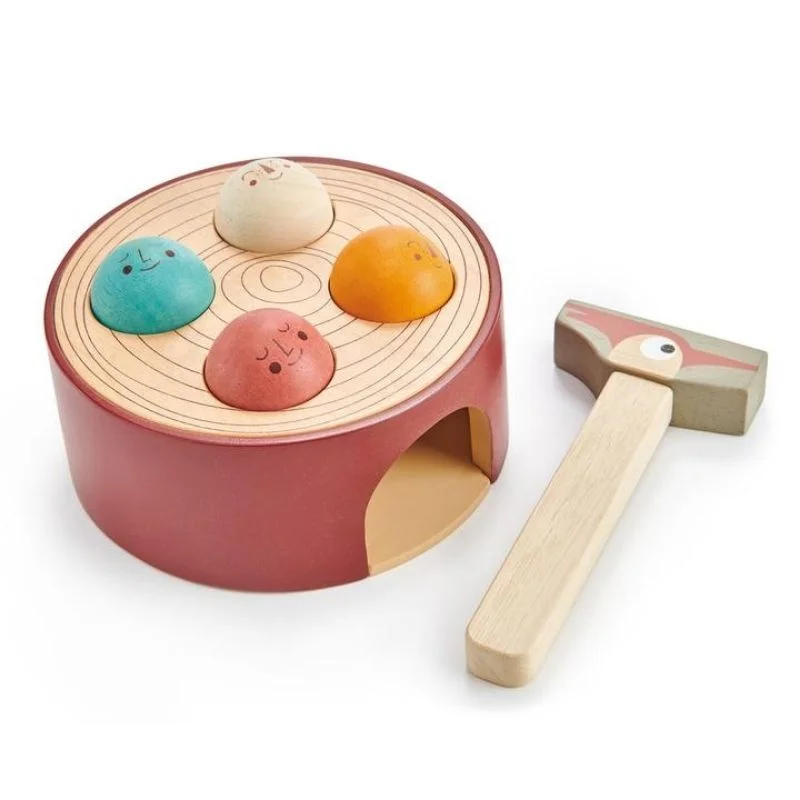 Wooden texture toys for sensory development​ Woodpecker Game