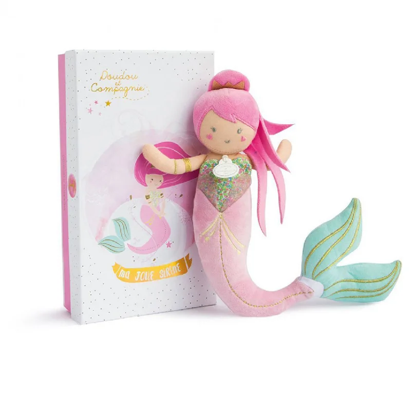 Christmas - themed plush toys for holiday gifts​ Histoire d'Ours Demoiselle Sirene - Alizée - Pink Hair
