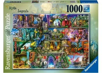 Puzzle - shaped bookends for book lovers​ Ravensburger Myths and Legends 1000pc [16479-0]